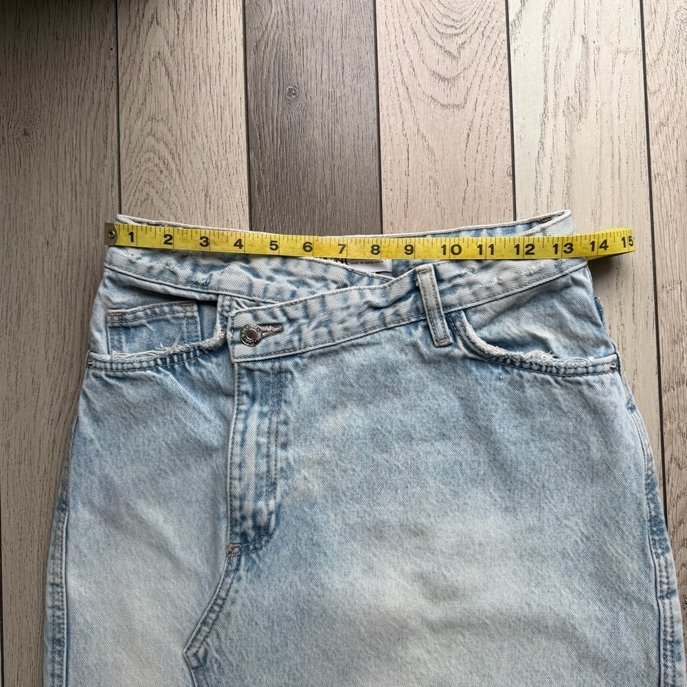 Zara Light Blue Denim Skirt - Picture 5 of 7